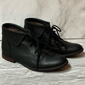 Steve Madden Black Stingrei Genuine Leather Ankle Boots